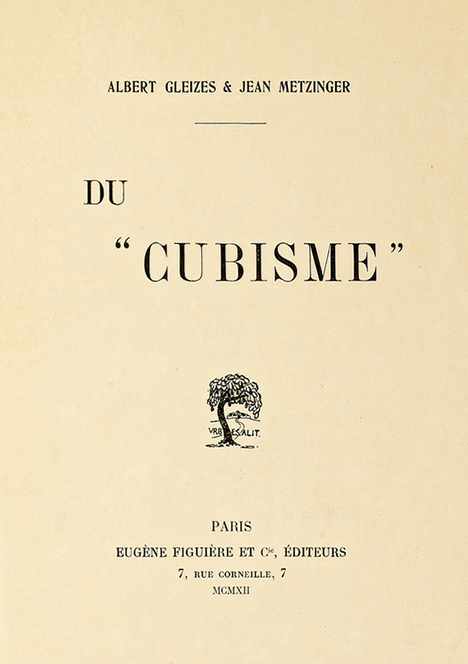 Обложка издания книги Ж. Метценже и А. Глеза «О кубизме». Париж, 1912